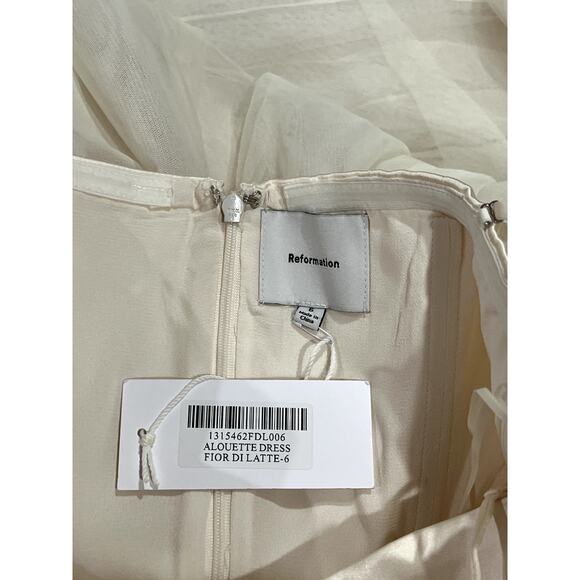 NWT NEW Reformation Alouette Dress Fior Di Latte - Picture 9 of 11